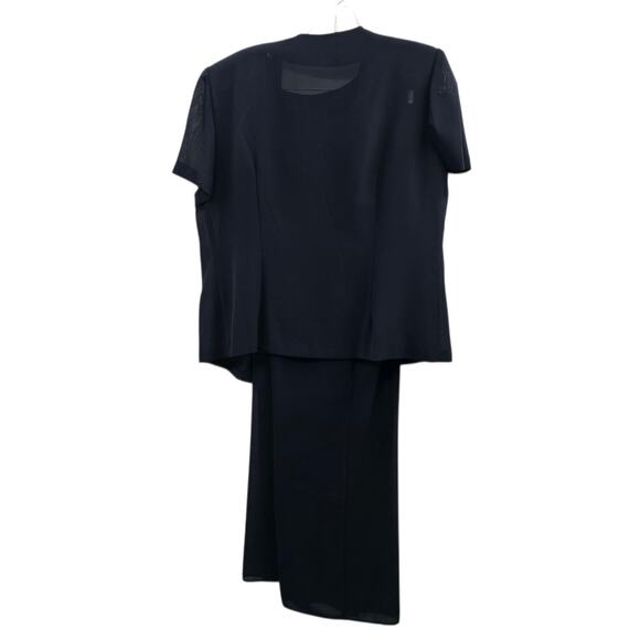 Karin Stevens Pantsuit Womens 10 Petite Floral Beaded 3 Piece Set - Picture 4 of 11